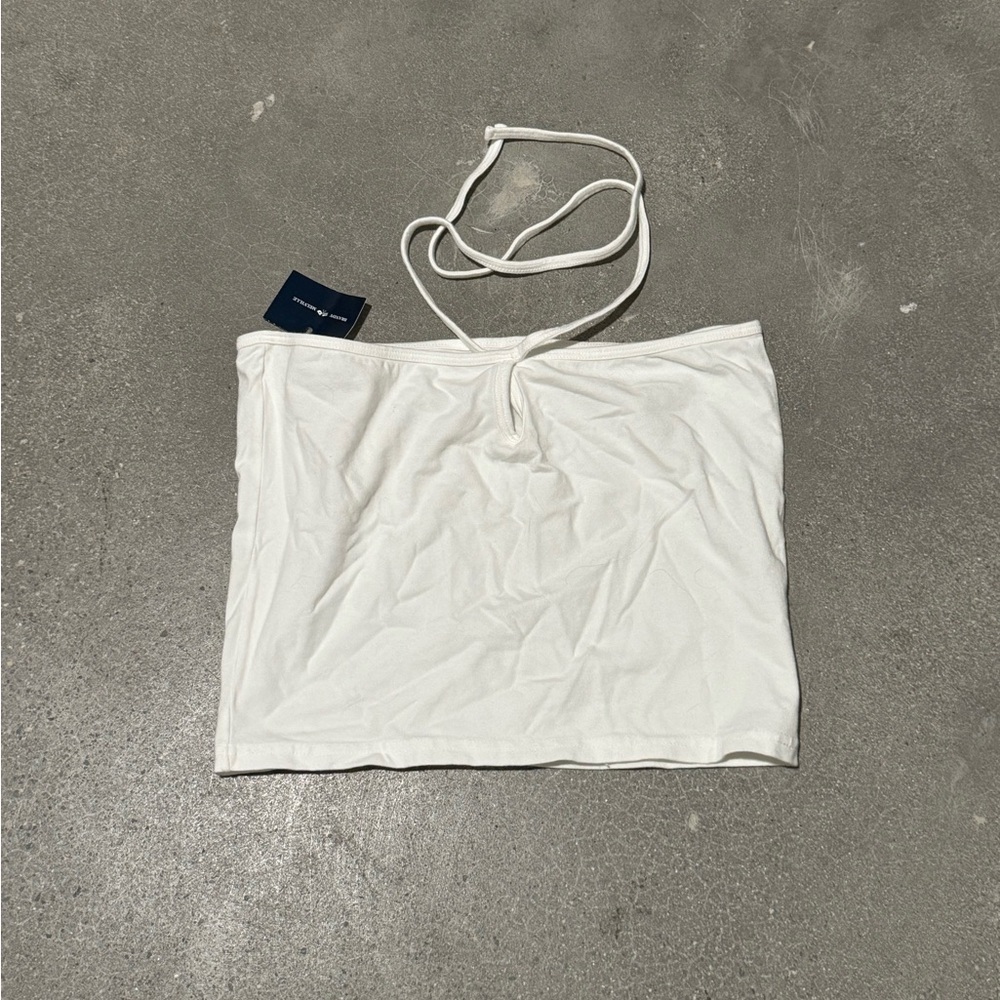 White Halter Top